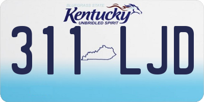 KY license plate 311LJD