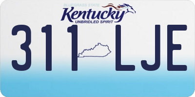 KY license plate 311LJE
