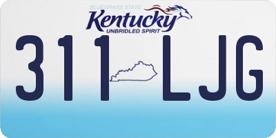KY license plate 311LJG