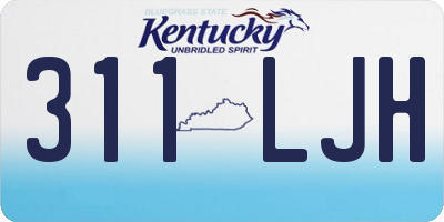KY license plate 311LJH