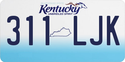 KY license plate 311LJK