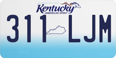 KY license plate 311LJM