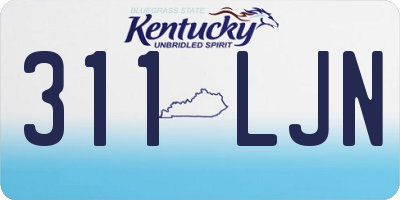 KY license plate 311LJN