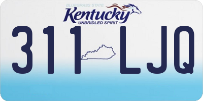 KY license plate 311LJQ