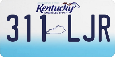 KY license plate 311LJR