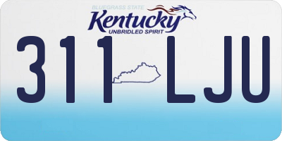 KY license plate 311LJU