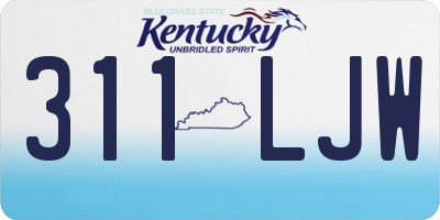 KY license plate 311LJW