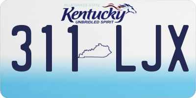 KY license plate 311LJX