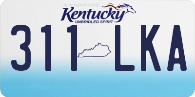 KY license plate 311LKA