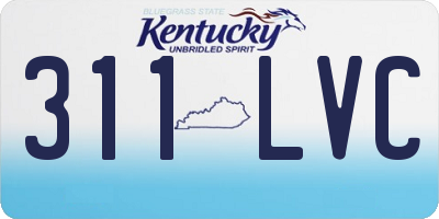 KY license plate 311LVC
