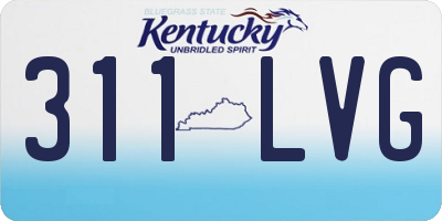 KY license plate 311LVG