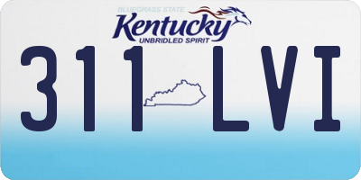 KY license plate 311LVI