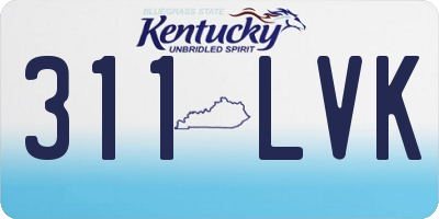 KY license plate 311LVK