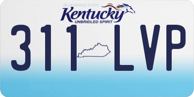 KY license plate 311LVP