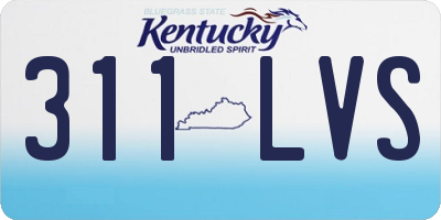 KY license plate 311LVS