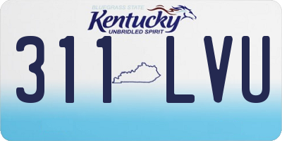 KY license plate 311LVU