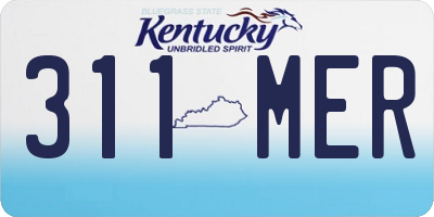 KY license plate 311MER