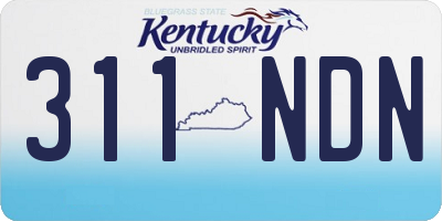 KY license plate 311NDN