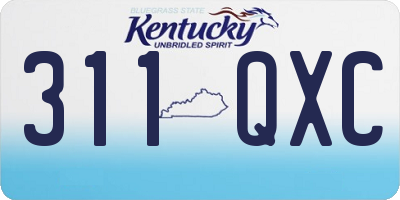 KY license plate 311QXC