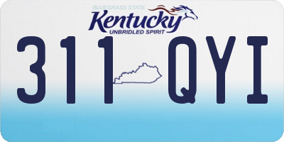KY license plate 311QYI