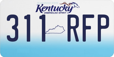 KY license plate 311RFP