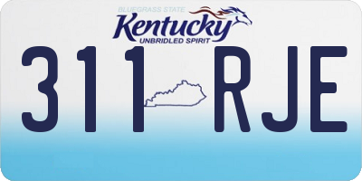 KY license plate 311RJE