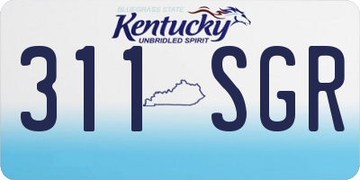 KY license plate 311SGR