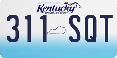 KY license plate 311SQT