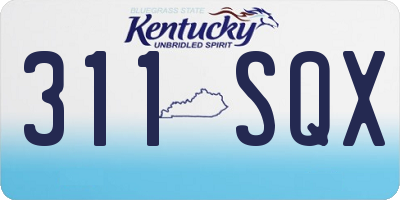 KY license plate 311SQX