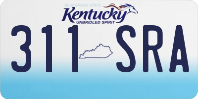 KY license plate 311SRA