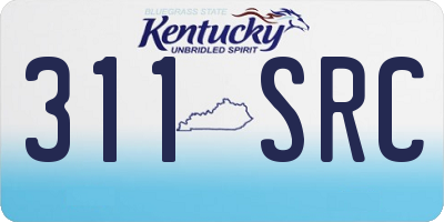 KY license plate 311SRC