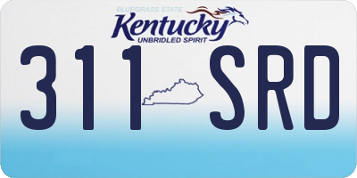 KY license plate 311SRD