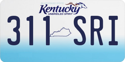 KY license plate 311SRI