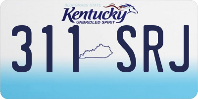 KY license plate 311SRJ