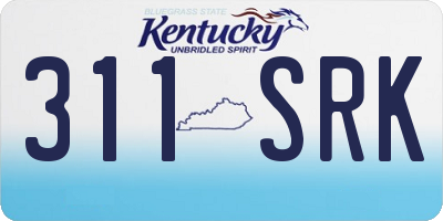 KY license plate 311SRK