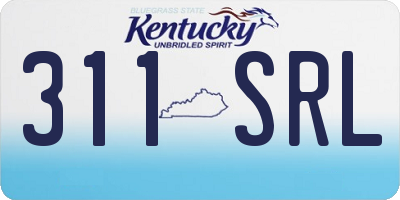 KY license plate 311SRL