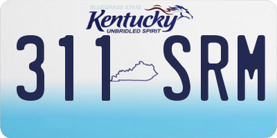 KY license plate 311SRM
