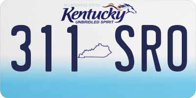 KY license plate 311SRO