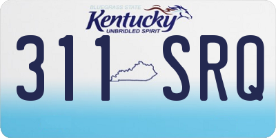 KY license plate 311SRQ