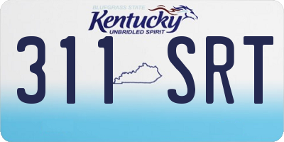 KY license plate 311SRT