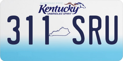 KY license plate 311SRU