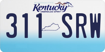KY license plate 311SRW