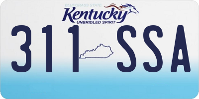 KY license plate 311SSA