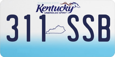KY license plate 311SSB