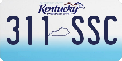 KY license plate 311SSC
