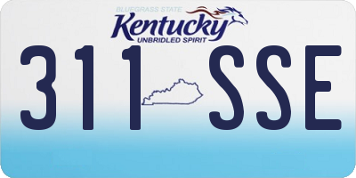 KY license plate 311SSE