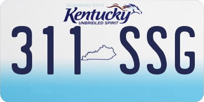 KY license plate 311SSG