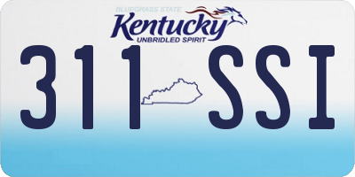 KY license plate 311SSI