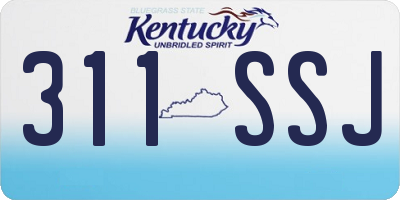 KY license plate 311SSJ