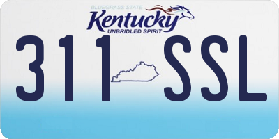 KY license plate 311SSL